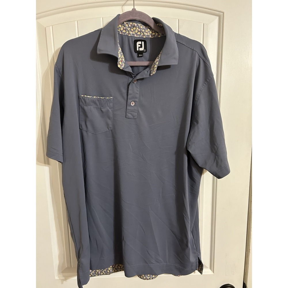 FOOT JOY FJ Tour Logo in Periwinkle with‎ Floral Detail Size L
